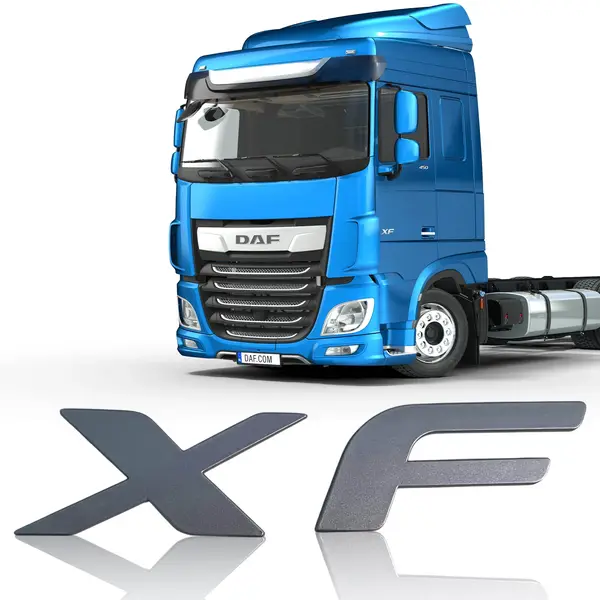 Emblema Grade Lateral Caminhão DAF XF Plástico Cromado