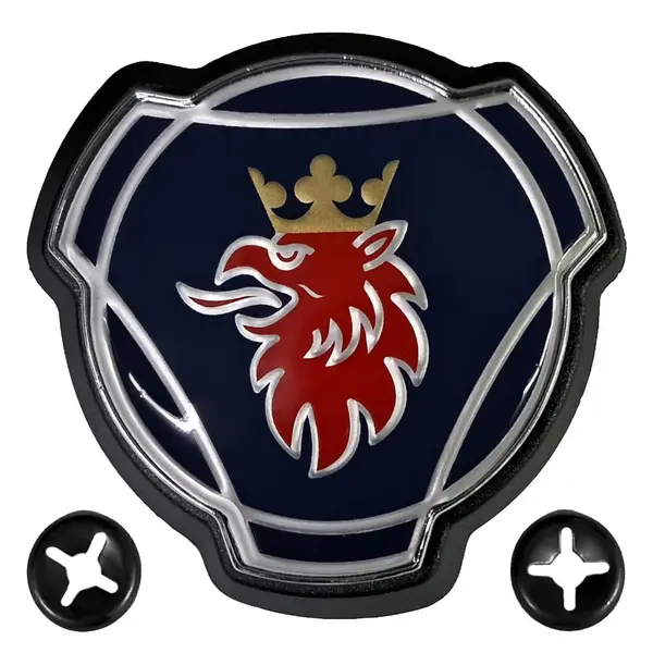 Emblema Resinado - Grade Frontal - Plástico - 90 mm x 90 mm - Scania Série 4 e PGR