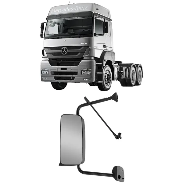 Espelho Retrovisor Plano Caminhão MB Axor / Atego 2014 a 2021 L/e
