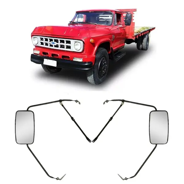 Espelho Retrovisor Plano Caminhonete Chevrolet D60 Completo