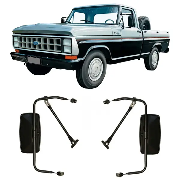 Espelho Retrovisor Plano Caminhonete Ford F1000 até ...1992 Par