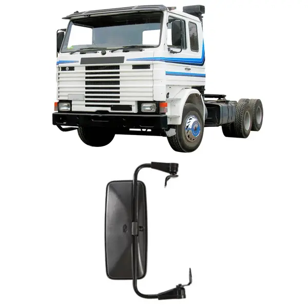 Espelho Retrovisor Plano Completo Caminhão Sc 112 / 113