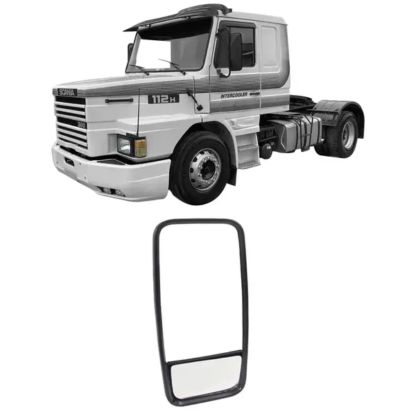 Espelho Retrovisor Plano Externo Bifocal Caminhão Sc T/r 112 113