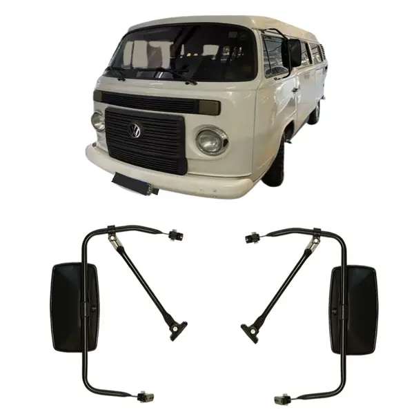 Espelho Retrovisor Plano Toyota Bandeirante VW Kombi Par