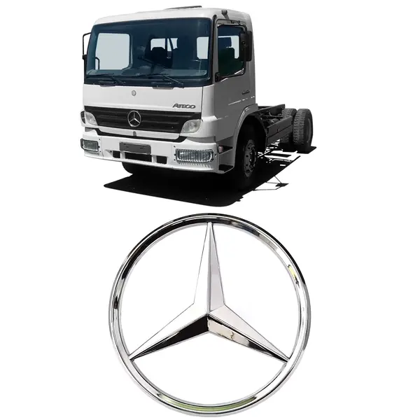 Estrela Cromada Caminhão MB Atego 1418 1719 2425 2526 (22CM)
