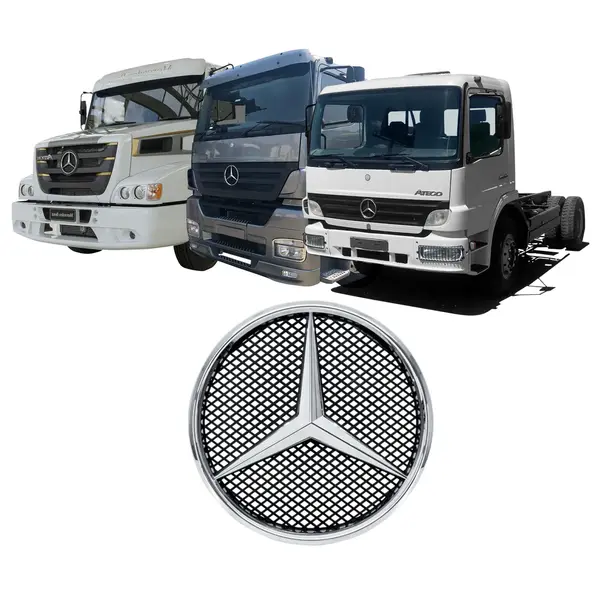Estrela Cromada Caminhão MB Axor Todos C/tela (26CM)