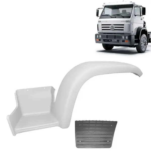 Estribo Para-Lama Cabine para Caminhão VW Titan / Worker Lado Esquerdo com Pisante