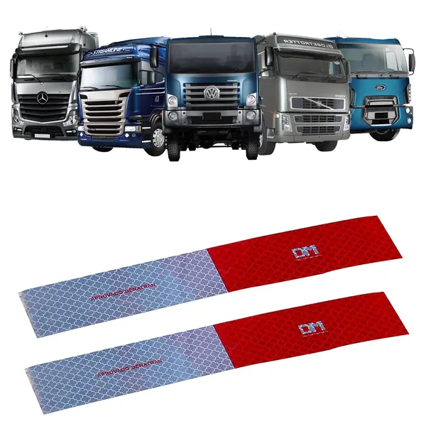Faixa Lateral Refletiva Dm Caminhão Lado Esquerdo 2 Peças