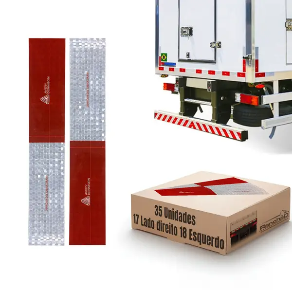 Faixa Refletiva Avery Caminhão Bau Carreta Sider KIT 35 Pç