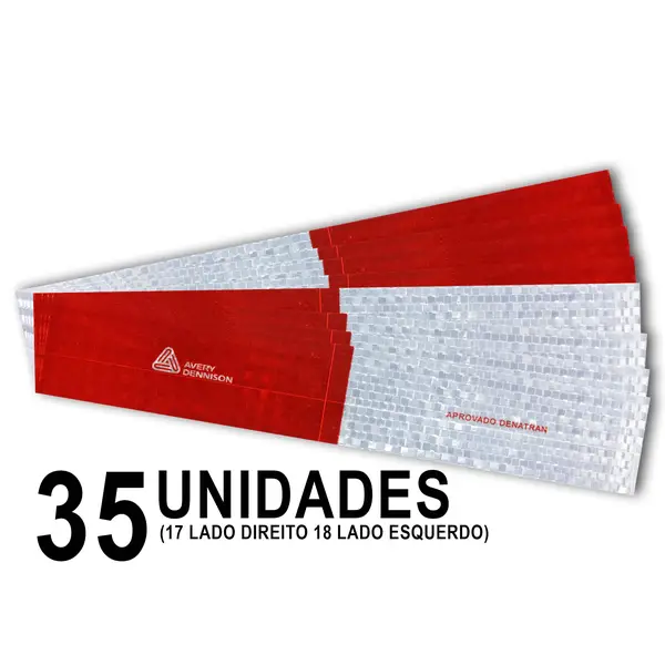 Faixa Refletiva Avery Caminhão Bau Carreta Sider KIT C/35 Pç