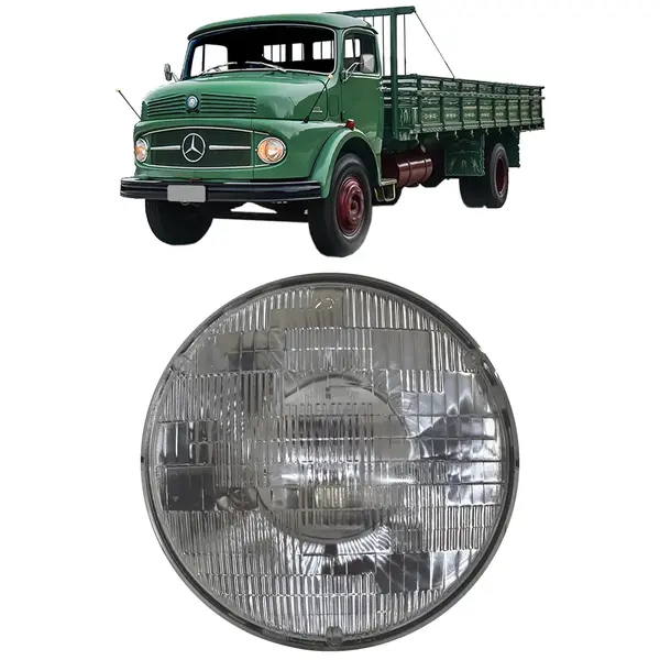 Farol Caminhão MB 1111 1113 1313 Antigo Sealed Beam 12V