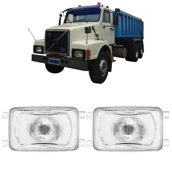 Farol Caminhão Volvo N10 N12 1983 a 1986 Alto/baixo - Nino