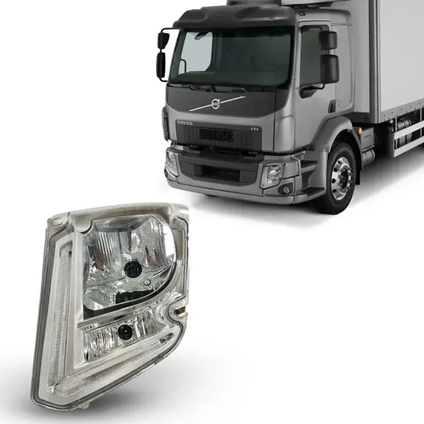 Farol Com LED Lado Esquerdo Compativel Volvo VM 2014 em diante