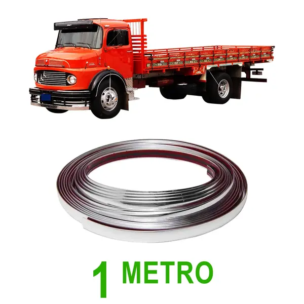 Friso Adesivo Cromado Carro Caminhão Adaptação 12MM (metro)