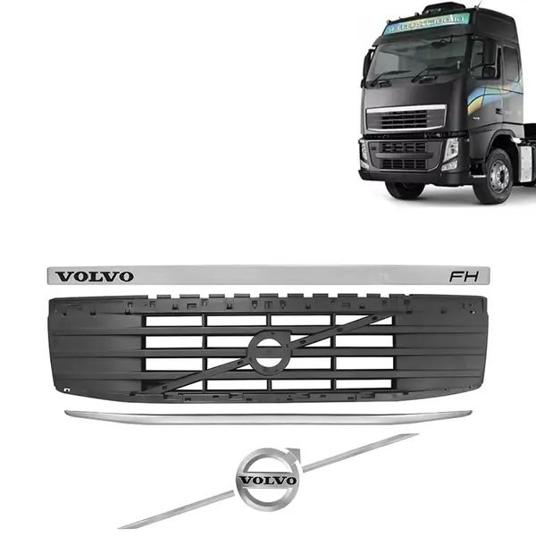 Grade Superior Capo para Caminhão Volvo FH 2009 á 2014 com Acabamentos