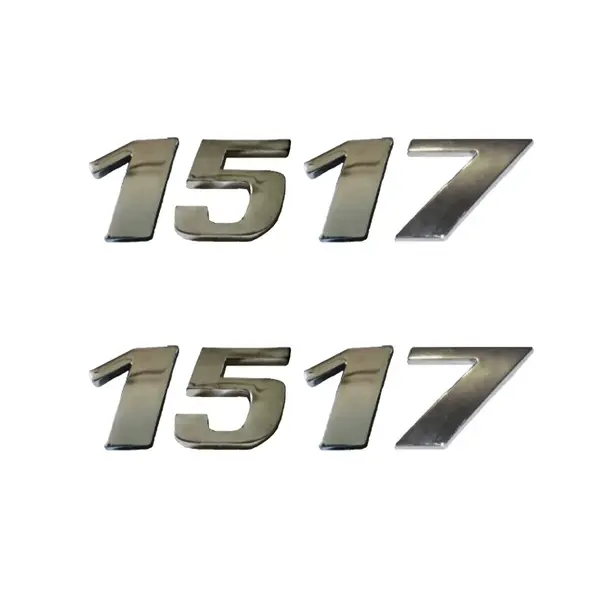 Jogo Emblema Adesivo Cromado Caminhão MB 1517