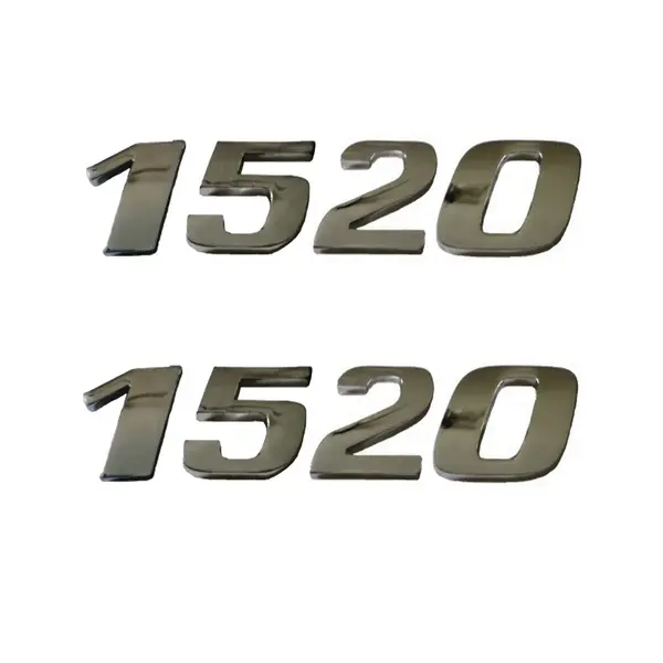 Jogo Emblema Adesivo Cromado Caminhão MB 1520