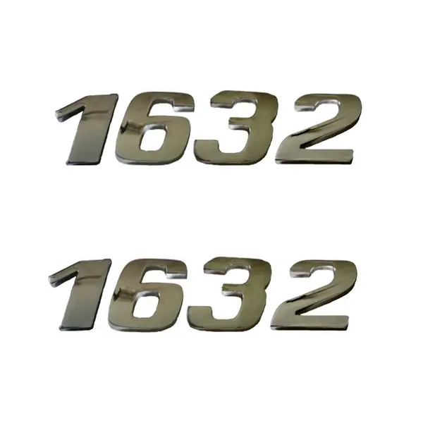Jogo Emblema Adesivo Cromado Caminhão MB 1632