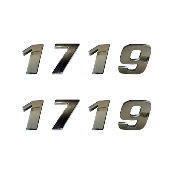 Jogo Emblema Adesivo Cromado Caminhão MB 1719