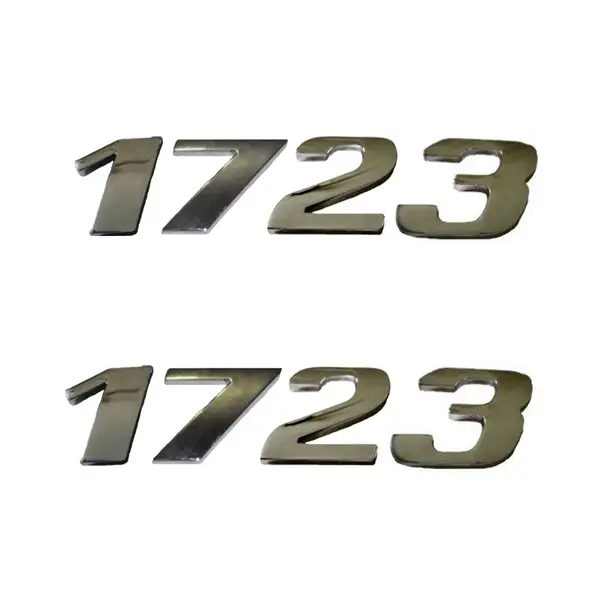 Jogo Emblema Adesivo Cromado Caminhão MB 1723