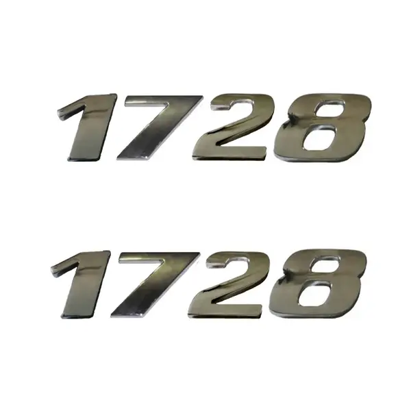 Jogo Emblema Adesivo Cromado Caminhão MB 1728