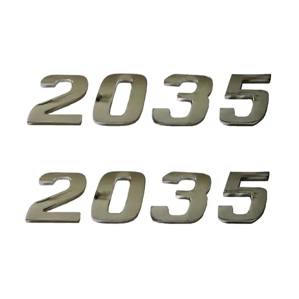 Jogo Emblema Adesivo Cromado Caminhão MB 2035