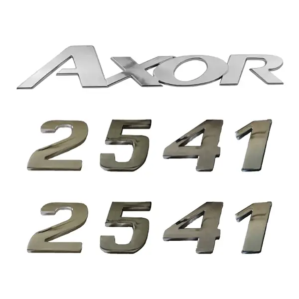 Jogo Emblema Adesivo Cromado Caminhão MB 2541 Axor
