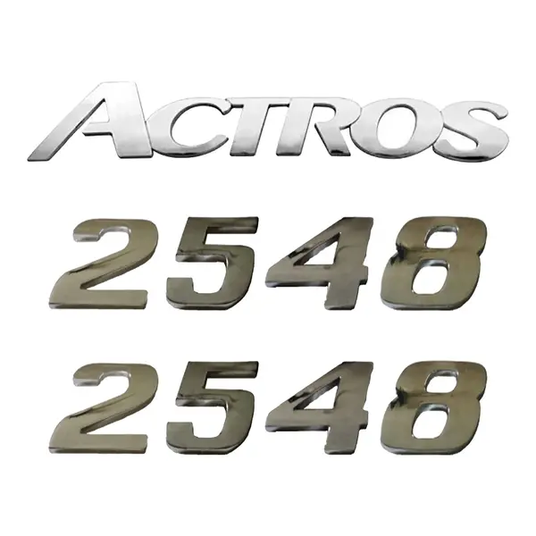 Jogo Emblema Adesivo Cromado Caminhão MB 2548 Actros