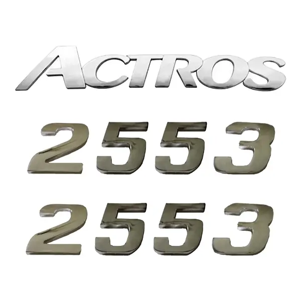 Jogo Emblema Adesivo Cromado Caminhão MB 2553 Actros