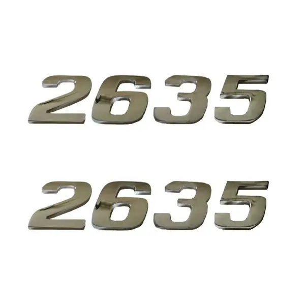 Jogo Emblema Adesivo Cromado Caminhão MB 2635