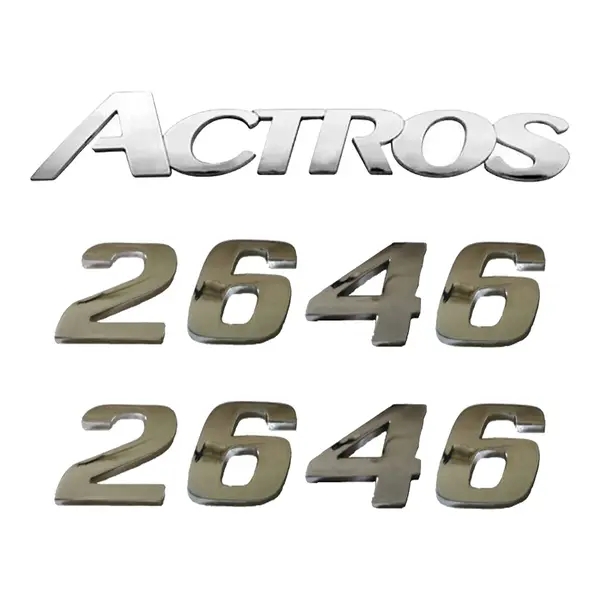 Jogo Emblema Adesivo Cromado Caminhão MB 2646 Actros