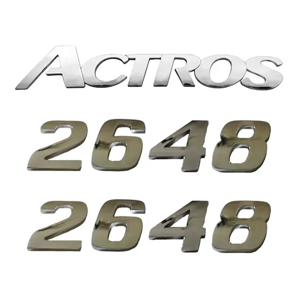 Jogo Emblema Adesivo Cromado Caminhão MB 2648 Actros