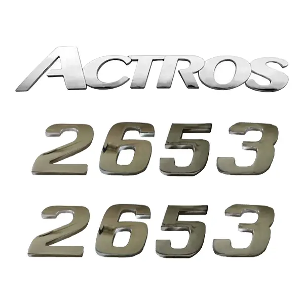 Jogo Emblema Adesivo Cromado Caminhão MB 2653 Actros
