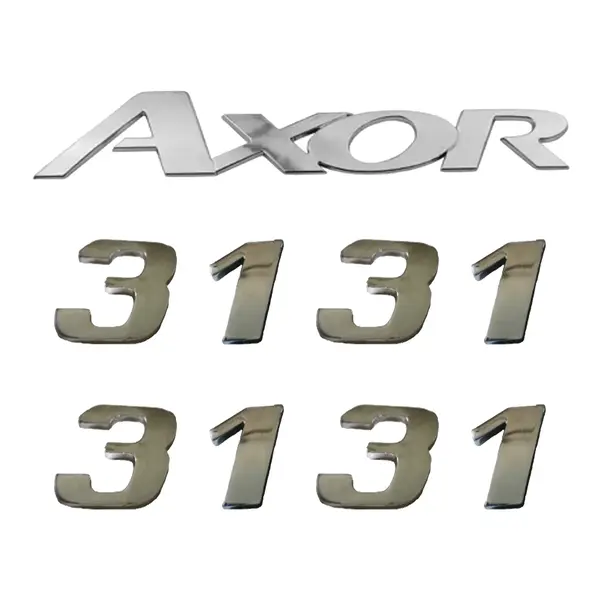 Jogo Emblema Adesivo Cromado Caminhão MB 3131 Axor
