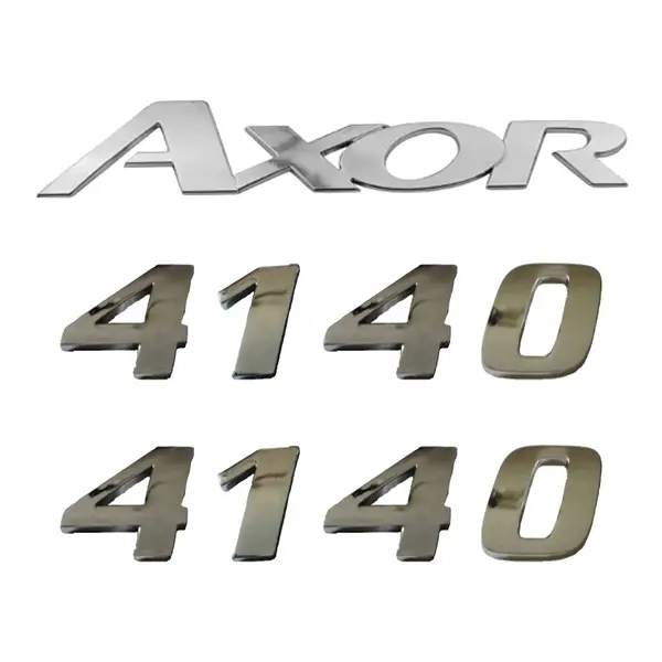 Jogo Emblema Adesivo Cromado Caminhão MB 4140 Axor