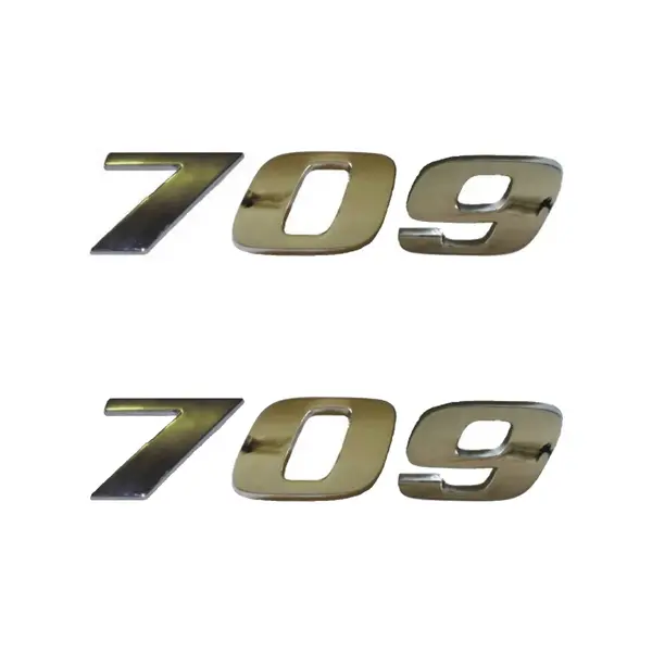 Jogo Emblema Adesivo Cromado Caminhão MB 709