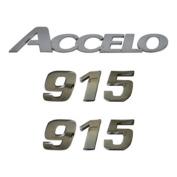 Jogo Emblema Adesivo Cromado Caminhão MB 915 Accelo