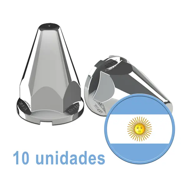 KIT 10 Capa Cromada para Porca 33 Mm Argentina