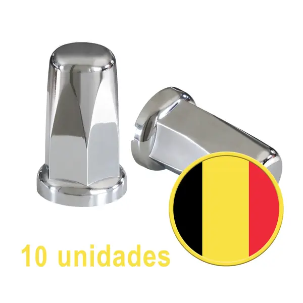 KIT 10 Capas Cromada para Porca 32 33 Mm Belga