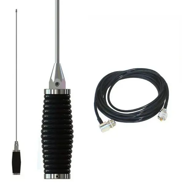 Kit 2 Antenas PX Maria Mole Vareta Aço Inox + Cabo