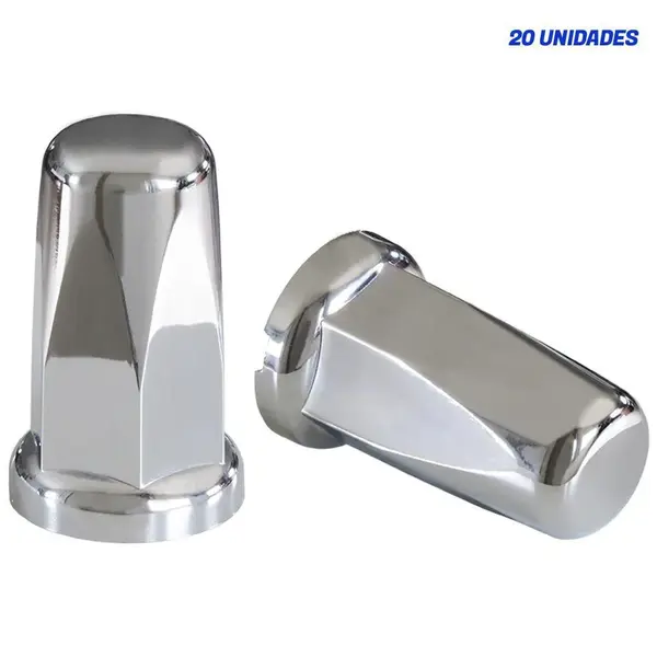 Kit 20 Capas Porca Cromada Belga 32 / 33 MM