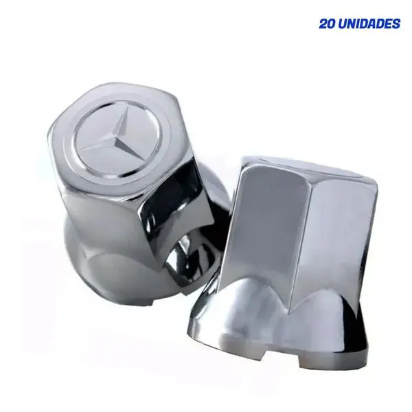 Kit 20 Capas Porca Cromada Mercedes-Benz 27mm