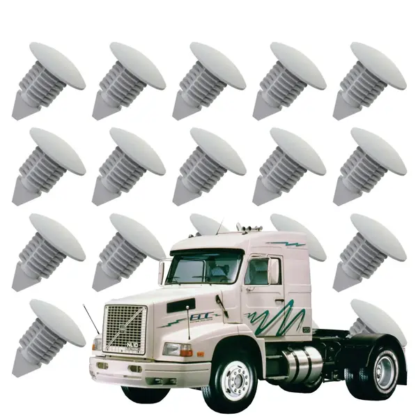 KIT 20 Presilha Forro Porta Volvo EDC NL Cinza Claro