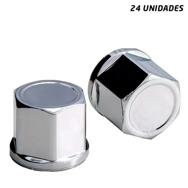 Kit 24 Capas Porca Cromada Tradicional 24mm