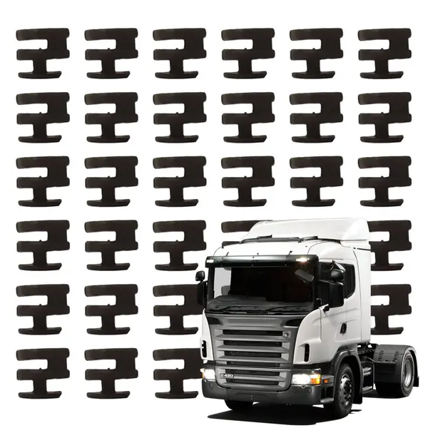 Kit 35 Ganchos de Plástico para Cortina Caminhão SC Série 5 - Durabilidade e Fixação Perfeita