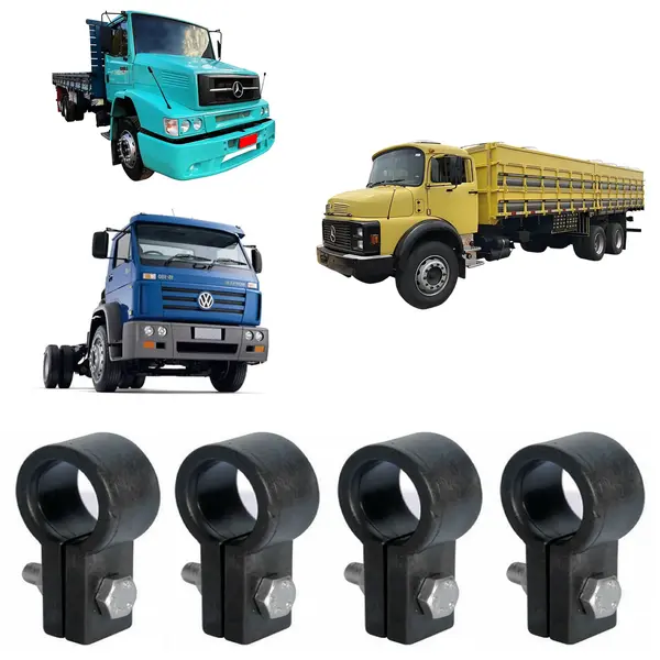 KIT 4 Abraçadeira Tirante Espelho Caminhão MB VW Ford 18MM