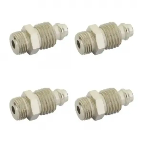 Kit 4 Bicos de Conexão 1/8 e 7/16 sem Válvula para Calibrador Rodoar