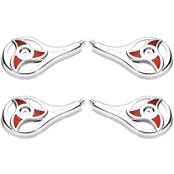 KIT 4 Calotas Rodo-ar Caminhão Elipse Vermelho Resfriar Plástico