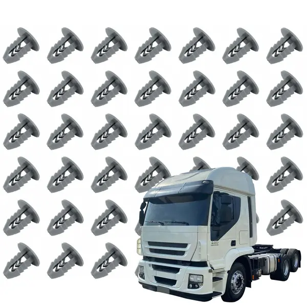 Kit 40 Presilhas para Forro de Porta Iveco Stralis Vertis Daily - Fixação Segura