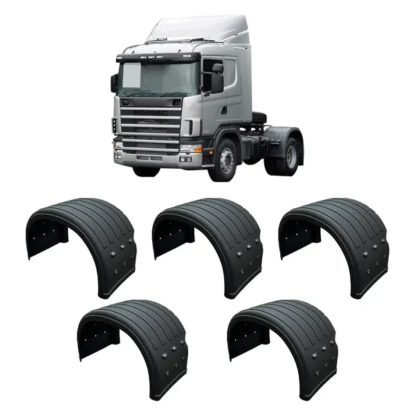 KIT 5 Paralama Tração Caminhão Sc Serie 4 e 5 Reforçado